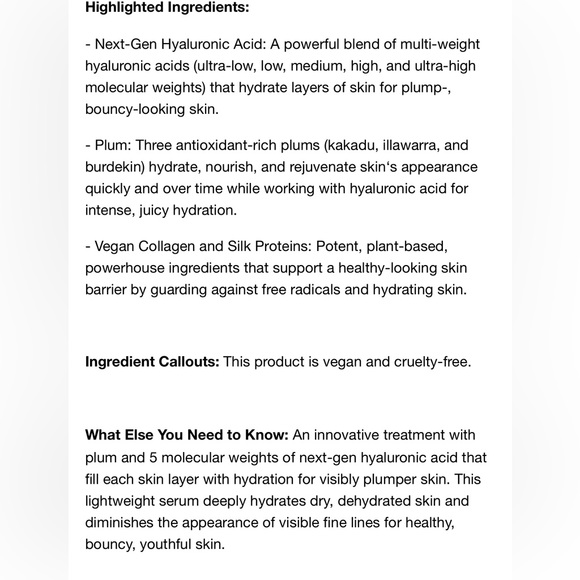 New - Glow Recipe Plum Plump™ Hyaluronic Acid Hydrating Serum - Picture 3 of 5